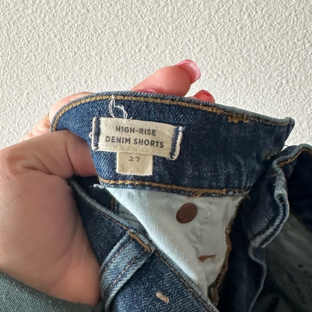 madewell high-rise denim cutoff shorts in glenoaks wash - Picture 9 of 12